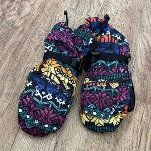 Burton Multicolor Aztec Pattern Snow Mittens